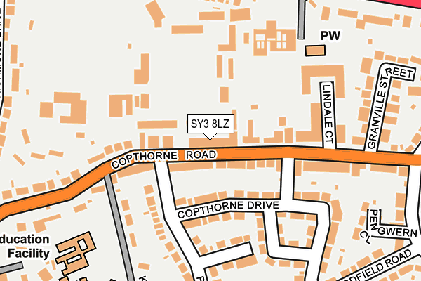 SY3 8LZ map - OS OpenMap – Local (Ordnance Survey)