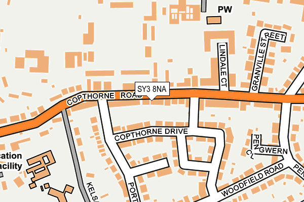 SY3 8NA map - OS OpenMap – Local (Ordnance Survey)