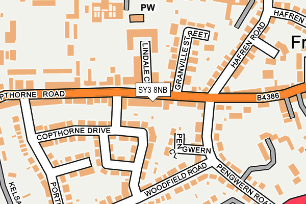 SY3 8NB map - OS OpenMap – Local (Ordnance Survey)