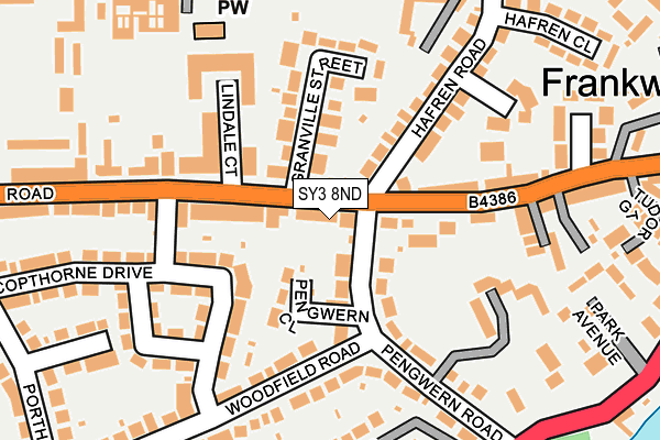 SY3 8ND map - OS OpenMap – Local (Ordnance Survey)