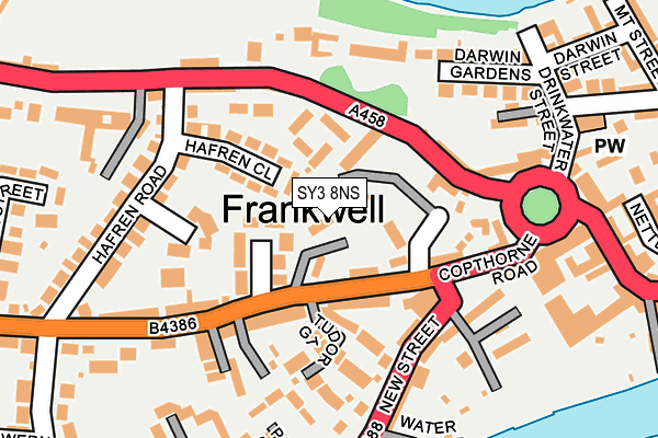 SY3 8NS map - OS OpenMap – Local (Ordnance Survey)