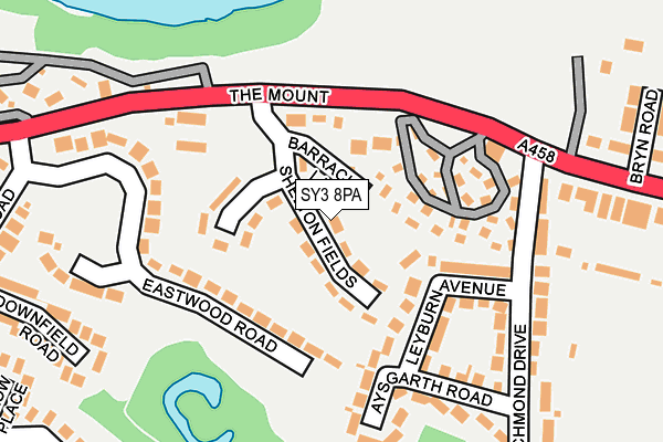 SY3 8PA map - OS OpenMap – Local (Ordnance Survey)