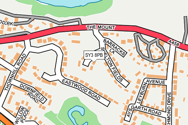 SY3 8PB map - OS OpenMap – Local (Ordnance Survey)