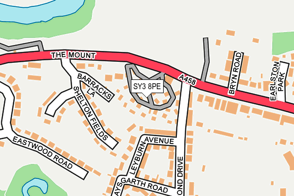 SY3 8PE map - OS OpenMap – Local (Ordnance Survey)