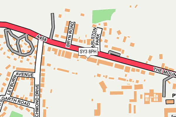 SY3 8PH map - OS OpenMap – Local (Ordnance Survey)