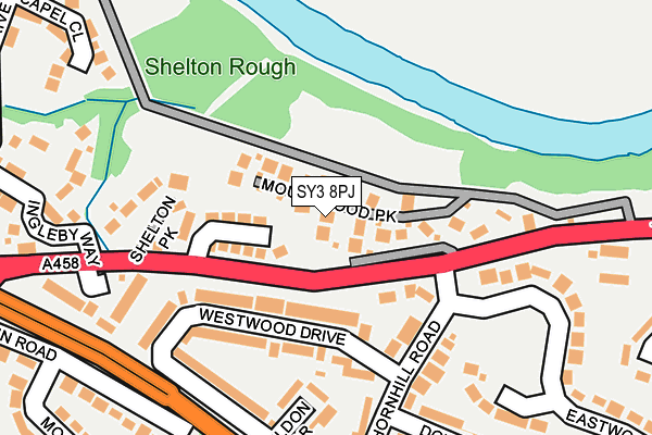 SY3 8PJ map - OS OpenMap – Local (Ordnance Survey)