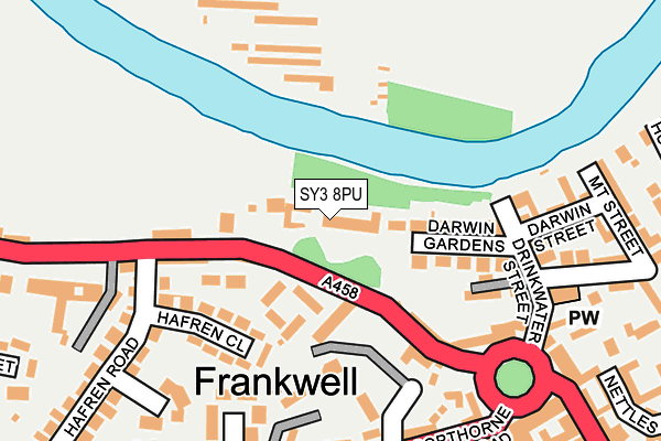 SY3 8PU map - OS OpenMap – Local (Ordnance Survey)