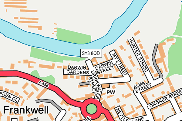 SY3 8QD map - OS OpenMap – Local (Ordnance Survey)