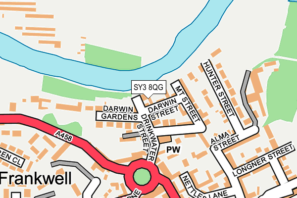 SY3 8QG map - OS OpenMap – Local (Ordnance Survey)