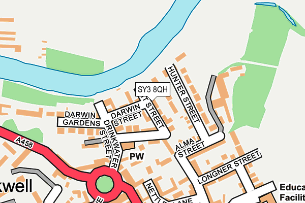 SY3 8QH map - OS OpenMap – Local (Ordnance Survey)