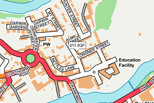 SY3 8QP map - OS OpenMap – Local (Ordnance Survey)