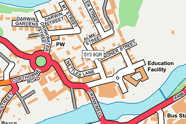 SY3 8QR map - OS OpenMap – Local (Ordnance Survey)