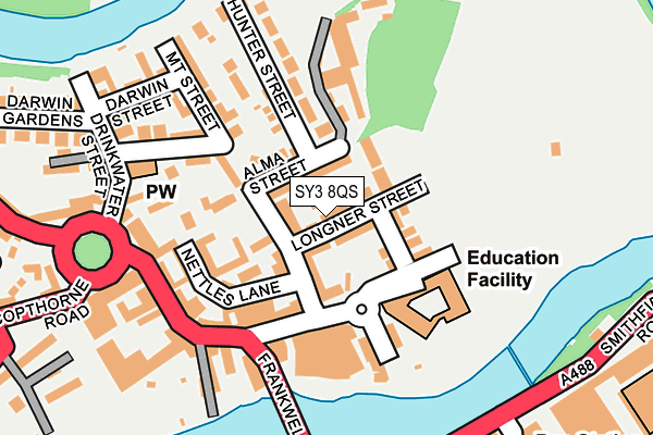 SY3 8QS map - OS OpenMap – Local (Ordnance Survey)