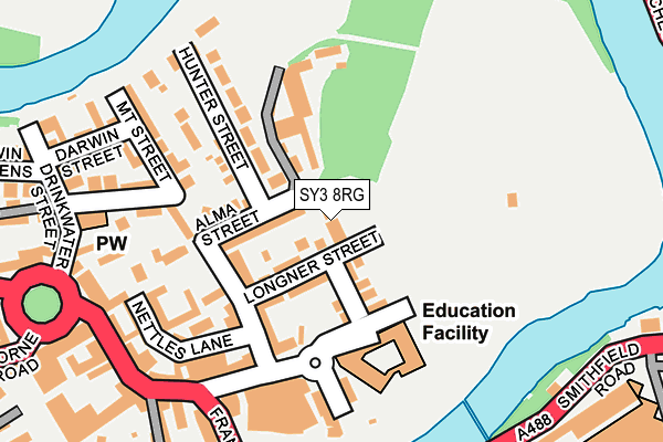 SY3 8RG map - OS OpenMap – Local (Ordnance Survey)