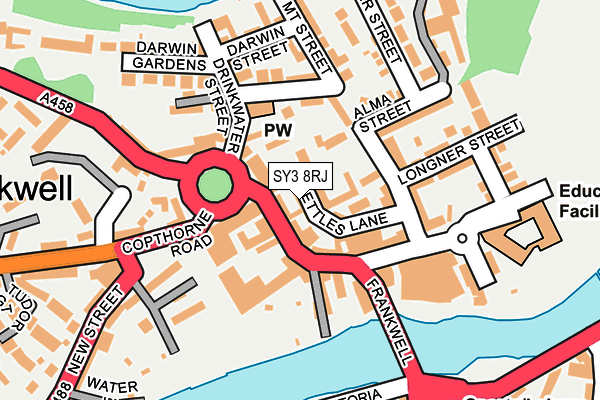 SY3 8RJ map - OS OpenMap – Local (Ordnance Survey)