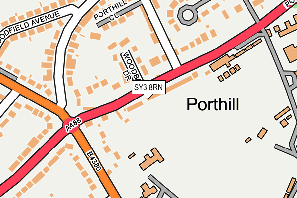 SY3 8RN map - OS OpenMap – Local (Ordnance Survey)