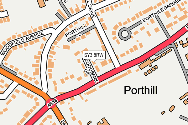 SY3 8RW map - OS OpenMap – Local (Ordnance Survey)