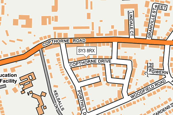 SY3 8RX map - OS OpenMap – Local (Ordnance Survey)