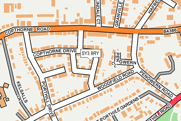 SY3 8RY map - OS OpenMap – Local (Ordnance Survey)