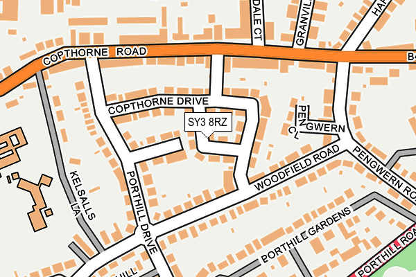 SY3 8RZ map - OS OpenMap – Local (Ordnance Survey)