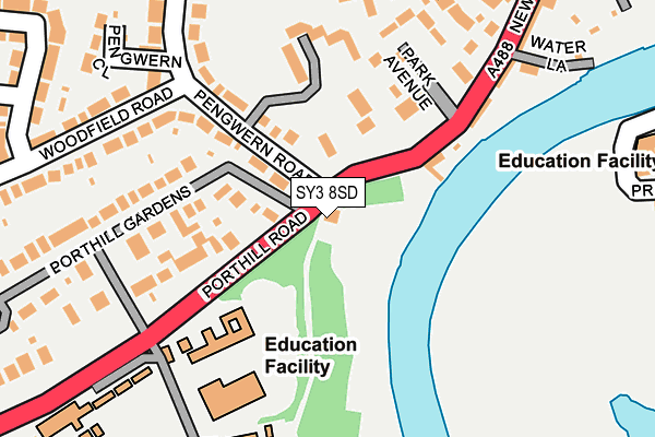 SY3 8SD map - OS OpenMap – Local (Ordnance Survey)