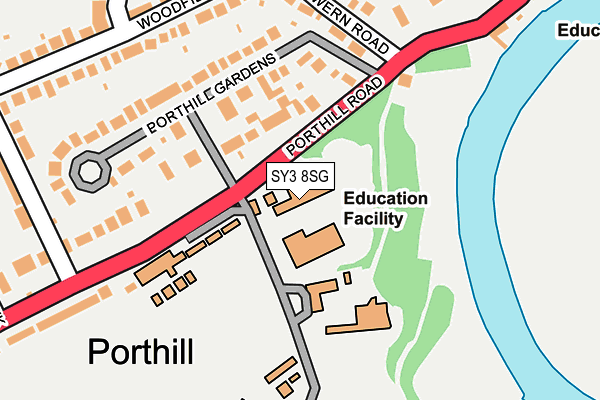 SY3 8SG map - OS OpenMap – Local (Ordnance Survey)