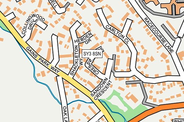SY3 8SN map - OS OpenMap – Local (Ordnance Survey)