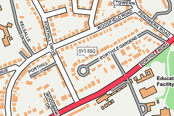 SY3 8SQ map - OS OpenMap – Local (Ordnance Survey)