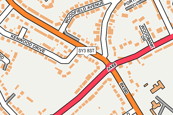 SY3 8ST map - OS OpenMap – Local (Ordnance Survey)