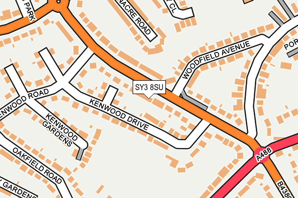 SY3 8SU map - OS OpenMap – Local (Ordnance Survey)