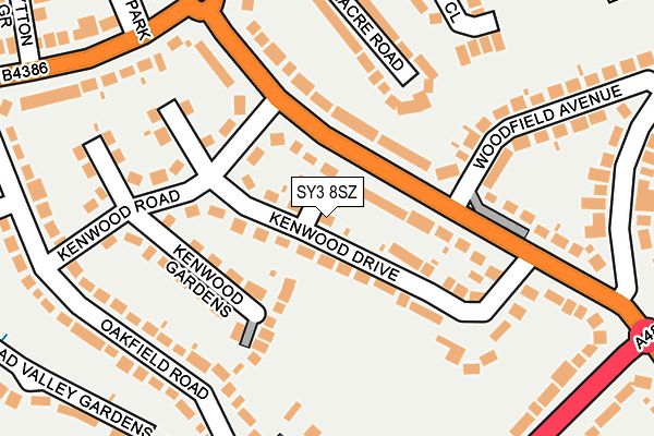 SY3 8SZ map - OS OpenMap – Local (Ordnance Survey)