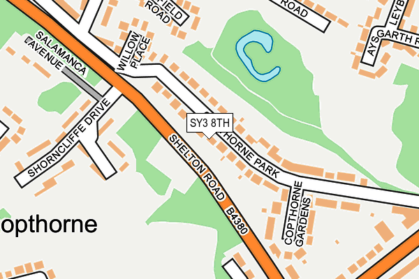 SY3 8TH map - OS OpenMap – Local (Ordnance Survey)