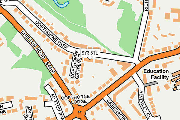 SY3 8TL map - OS OpenMap – Local (Ordnance Survey)