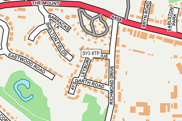 SY3 8TP map - OS OpenMap – Local (Ordnance Survey)