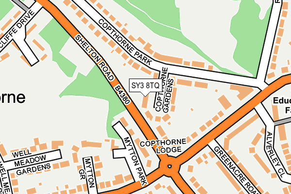 SY3 8TQ map - OS OpenMap – Local (Ordnance Survey)