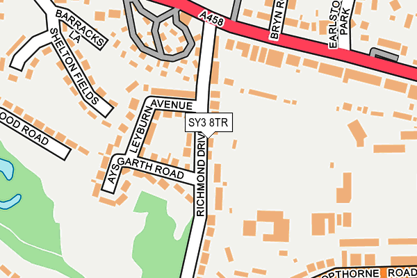 SY3 8TR map - OS OpenMap – Local (Ordnance Survey)