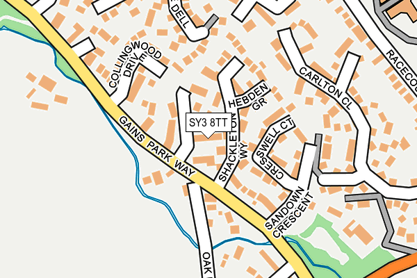 SY3 8TT map - OS OpenMap – Local (Ordnance Survey)