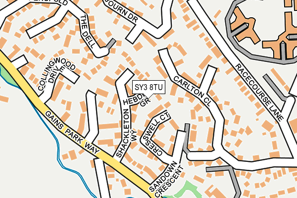 SY3 8TU map - OS OpenMap – Local (Ordnance Survey)