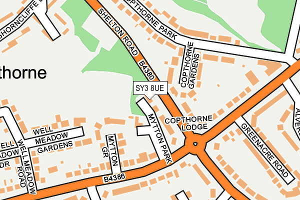 SY3 8UE map - OS OpenMap – Local (Ordnance Survey)