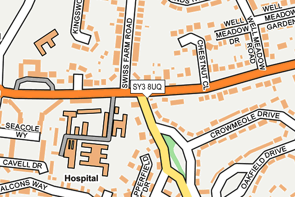 SY3 8UQ map - OS OpenMap – Local (Ordnance Survey)