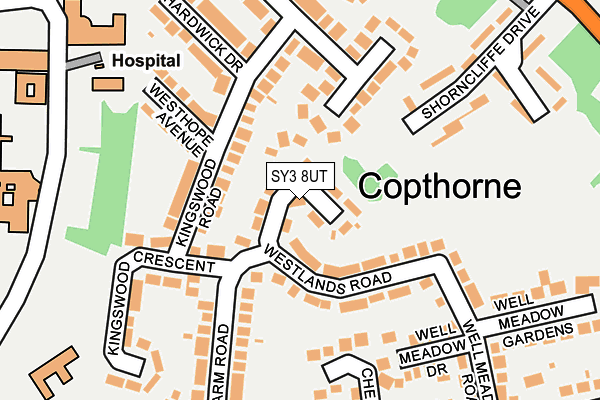 SY3 8UT map - OS OpenMap – Local (Ordnance Survey)