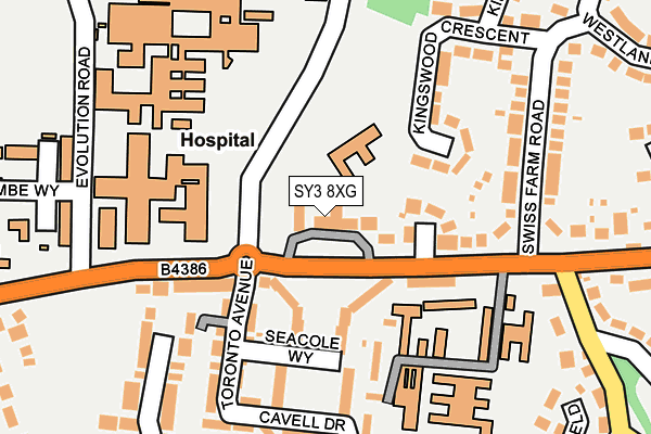 SY3 8XG map - OS OpenMap – Local (Ordnance Survey)