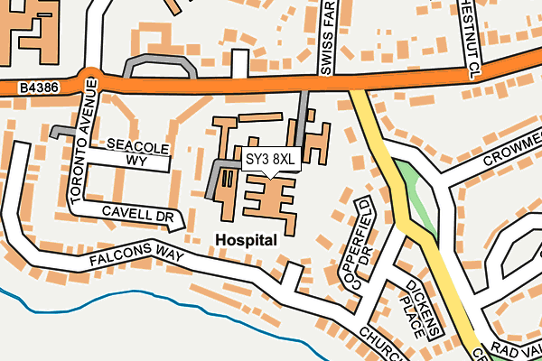 SY3 8XL map - OS OpenMap – Local (Ordnance Survey)