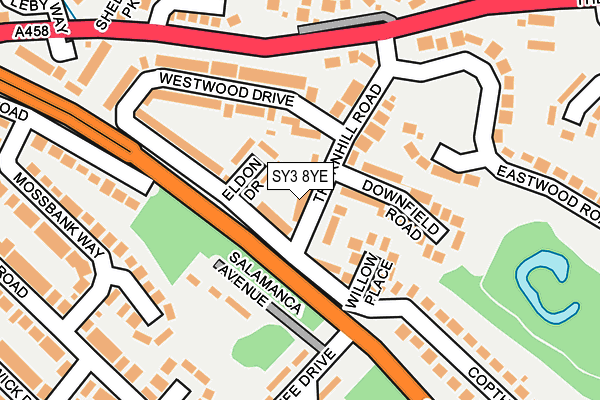 SY3 8YE map - OS OpenMap – Local (Ordnance Survey)