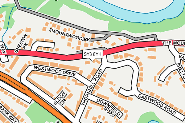 SY3 8YH map - OS OpenMap – Local (Ordnance Survey)