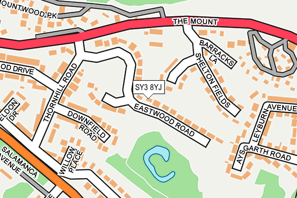 SY3 8YJ map - OS OpenMap – Local (Ordnance Survey)