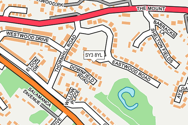 SY3 8YL map - OS OpenMap – Local (Ordnance Survey)