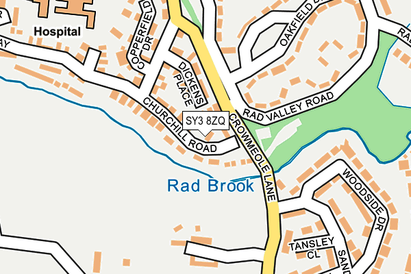 SY3 8ZQ map - OS OpenMap – Local (Ordnance Survey)