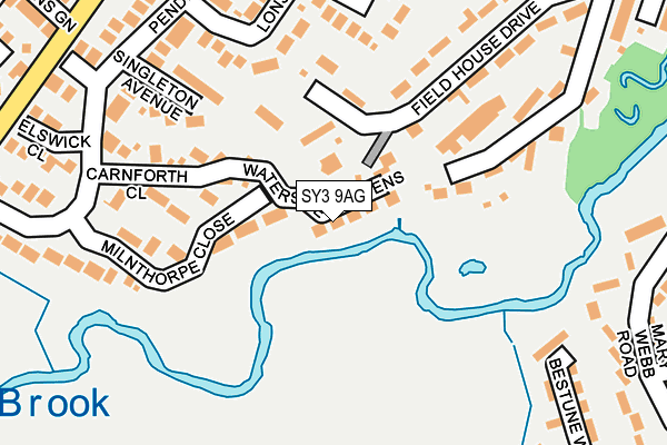 SY3 9AG map - OS OpenMap – Local (Ordnance Survey)