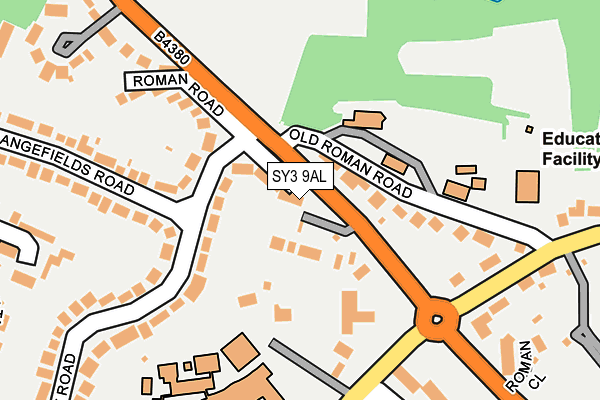 SY3 9AL map - OS OpenMap – Local (Ordnance Survey)